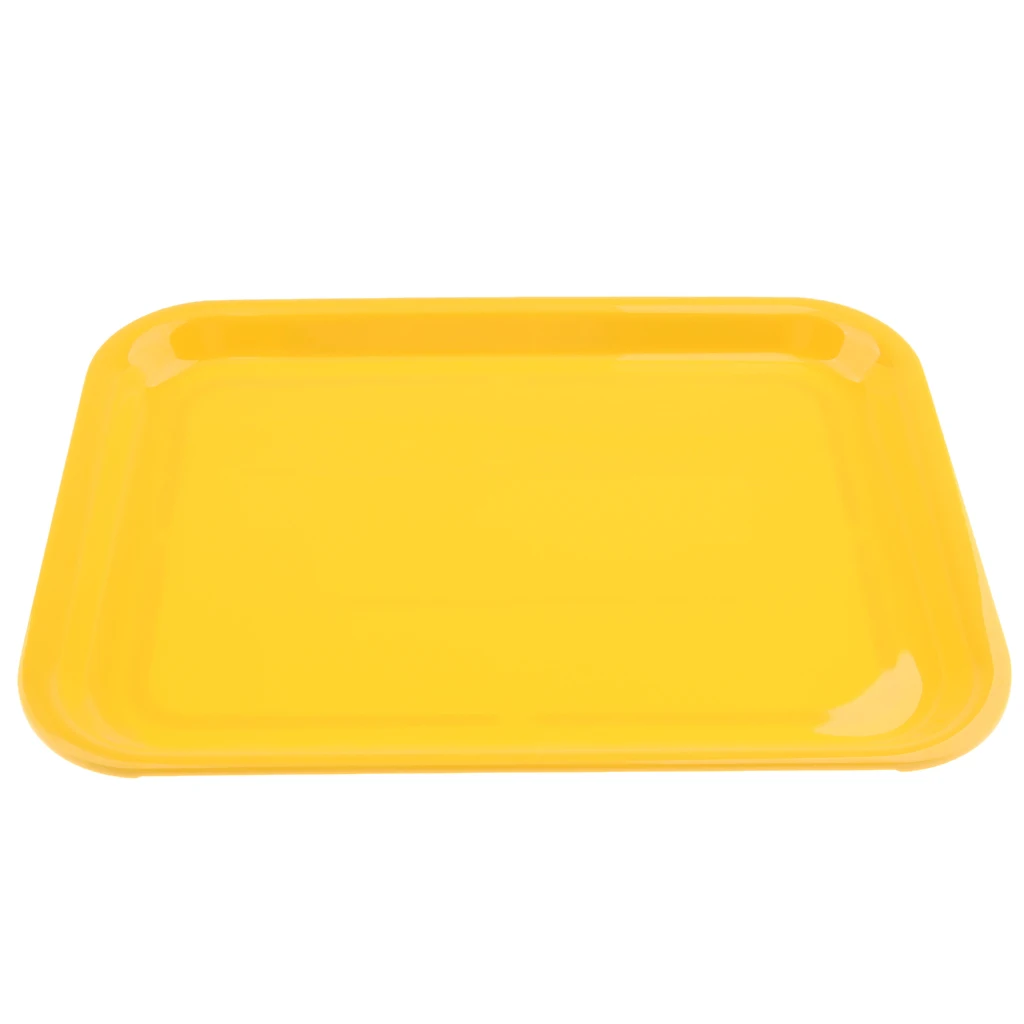 Plastic Plain Serving Tray, Breakfast/Tea Snack Tray Kitchen Platte Various Optional