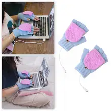 Wool Warm Gloves Usb Heating Gloves Hand Warmers Winter Mittens Gloves Half Laptop Fingerless Electric Warm Hand Heating P8e3