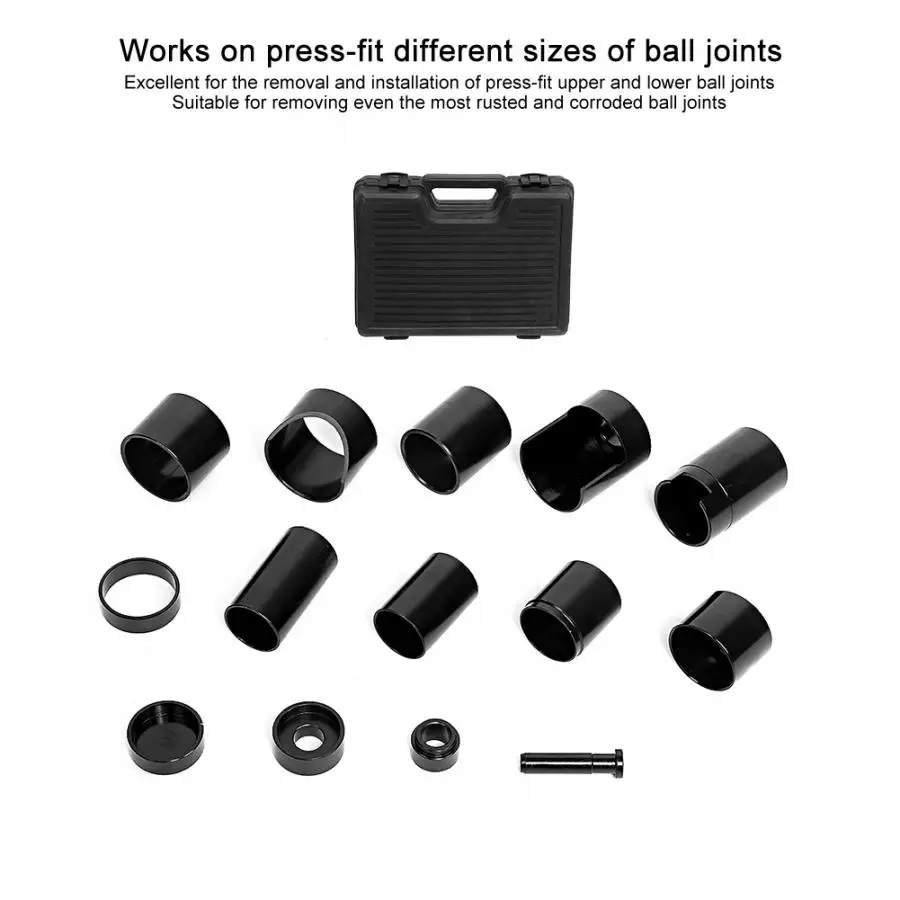 14Pcs 1 Set Car Ball Joint Remover Tool for Ball Joint Replacement Repairing Joint Carbon Steel