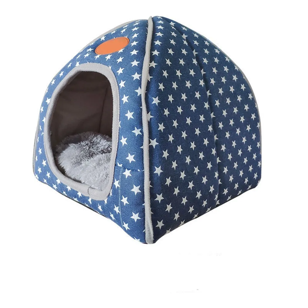 Eco-friendly Cat Bed Lounge Sleeping Bag With Removable Mattress Warm Soft Foldable Pet House Tent Cat Nest Litter Puppy Kennel