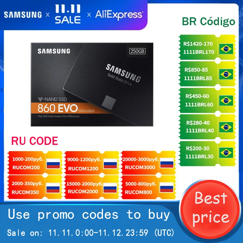 SAMSUNG SSD 860 EVO 250GB 500GB 1TB Internal Solid State Disk HDD Hard Drive SATA3 2.5 inch Laptop Desktop PC TLC