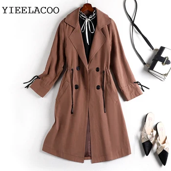 

Plus-sized Women's Coat Spring/Autumn Women's Holiday Casual Coat Middle Long Ageing Coat