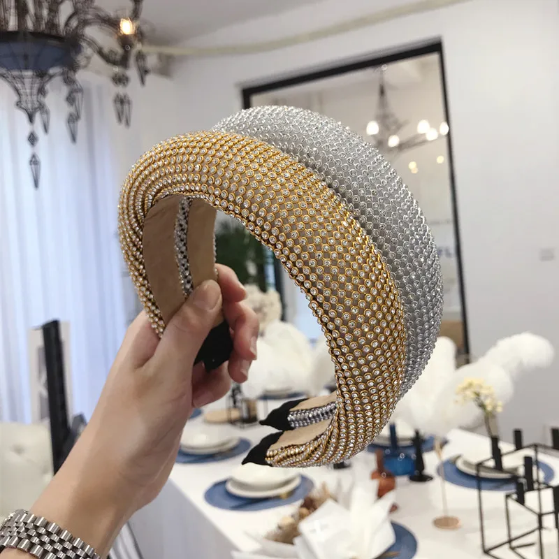 

Alloy Diamond Thick Sponge Crystal Pear Hairband For Women Korea Hair Accessories Headband for Girls Flower Headband Head Wrap