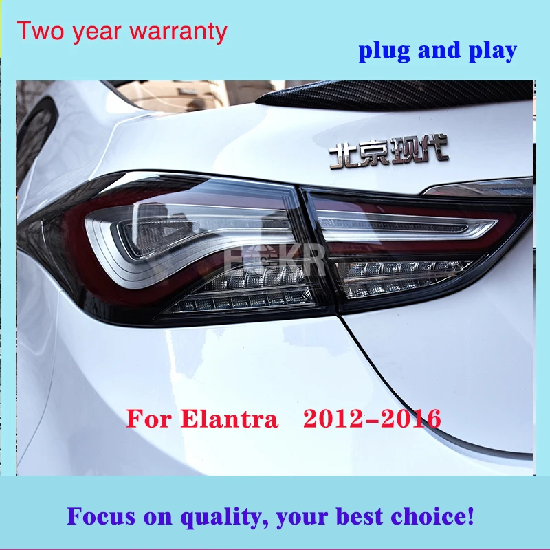 

Car Styling taillight for Hyundai Elantra Tail Lights 2012-2016 ALL LED Elantra Tail Light Rear Lamp DRL+Brake+Park with Dynamic