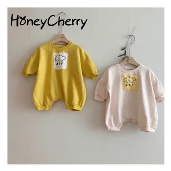 

Baby Bodysuit 2020 Spring New Baby Cute Solid Color Fart Coat Baby Girl Clothes Baby Creeper