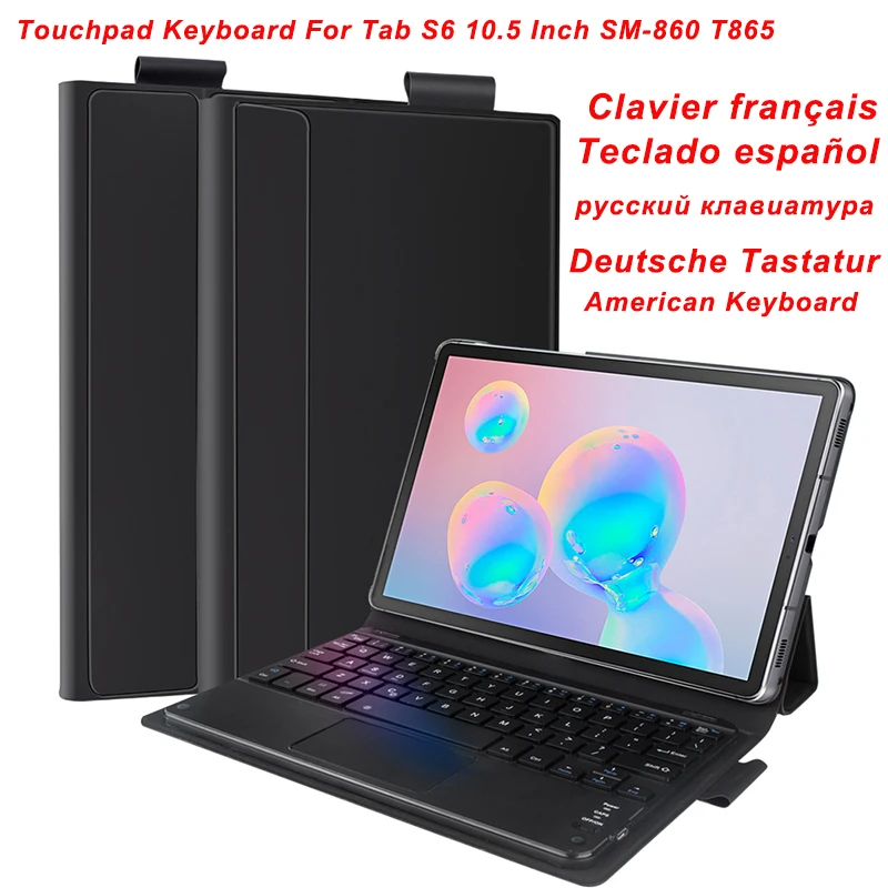 US/RU/SPA/GER/FR Bluetooth Trackpad клавиатура для Samsung Galaxy Tab S6 10 5 дюймов сенсорная и планшет с
