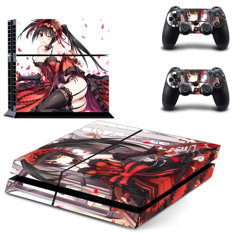 

Anime Date A Live PS4 Stickers PS 4 Vinyl Skin Sticker Play station 4 Pegatinas For PlayStation 4 console and 2 controller