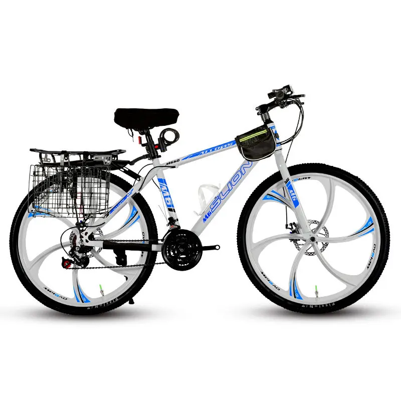 Best 26 Inch Mountain Bike Variable Speed Shock Absorption Double Disc Brakes Off-road Racing Student Adult 1