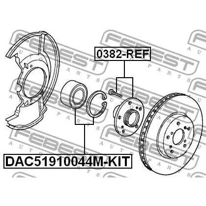 Ступица колеса HONDA CR-V 07-12 пер. FEBEST 0382-REF