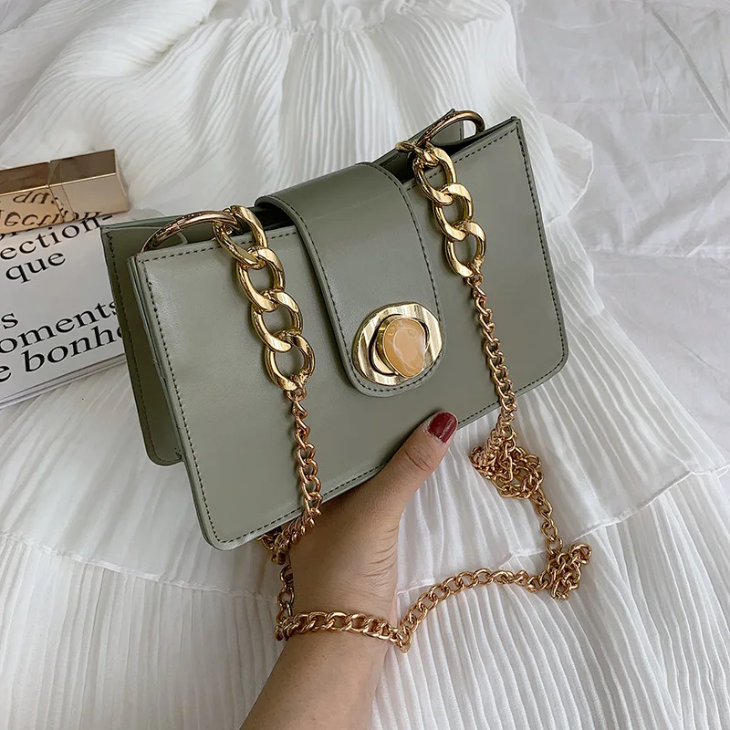 

New Arrival 2019 Summer New Style Fashion Irregular Non-mainstream Bag WOMEN'S Bag Chain Oblique Bag Simple Small Square