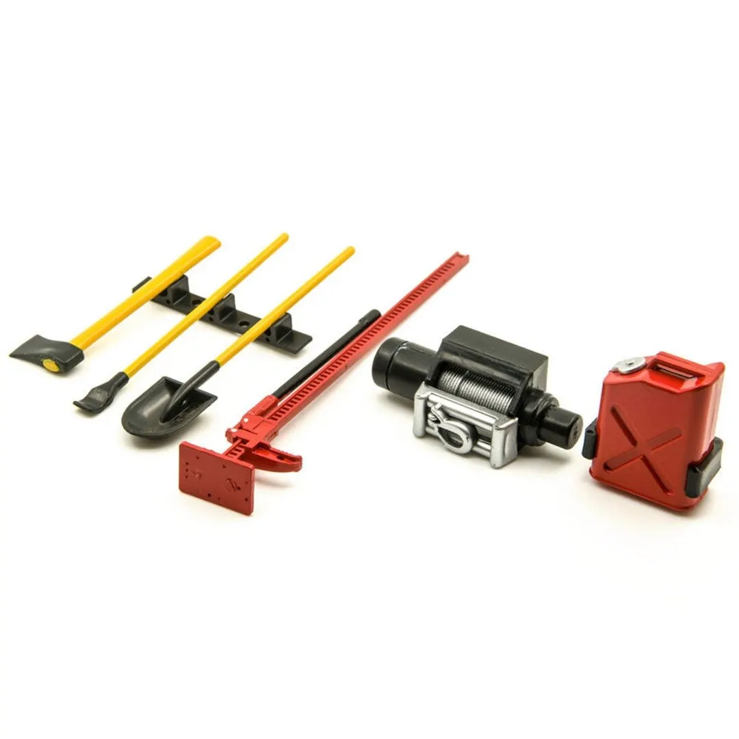 6Pcs 1/10 Scale Plastic Accessory Tools For SCX10 D90 RC Rock Crawler Truck Remote Control Toy Accessories