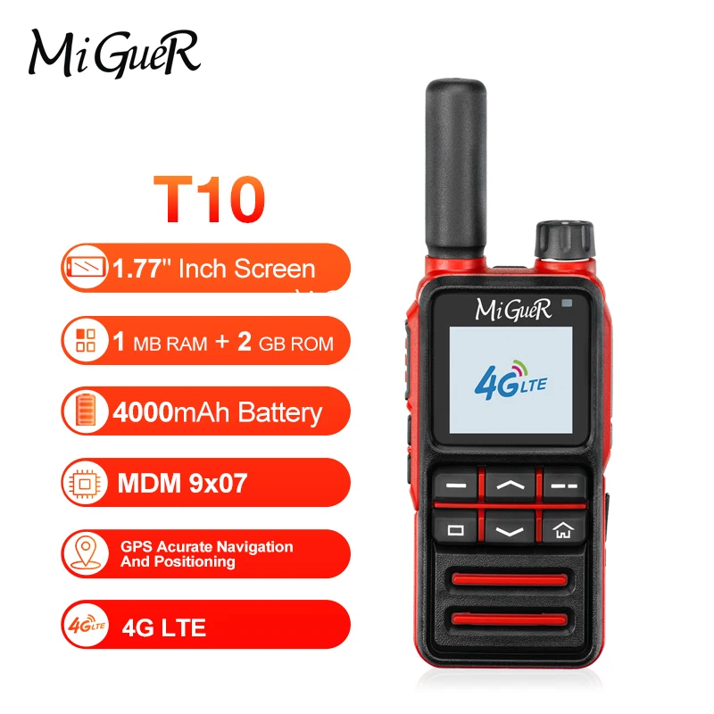 

MiGueR T10 Network Walkie-Talkie Group call One real-time communication 4000mAh Battery broadcast Walkie talkie