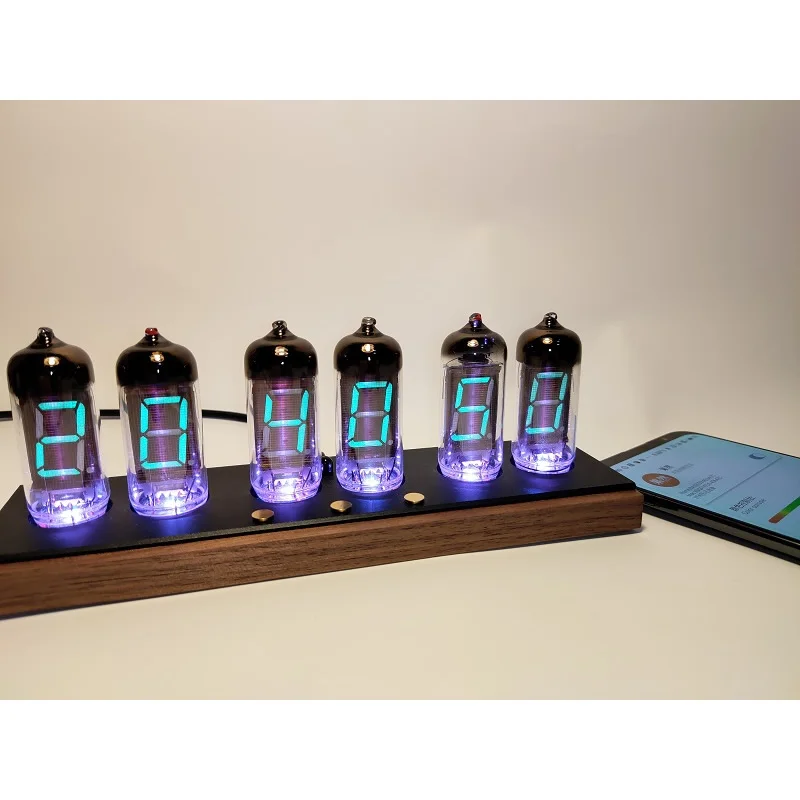 IV11 люминесцентные трубки часы светящиеся трубки часы голосовые Bluetooth интеллектуальные электронные часы будильник