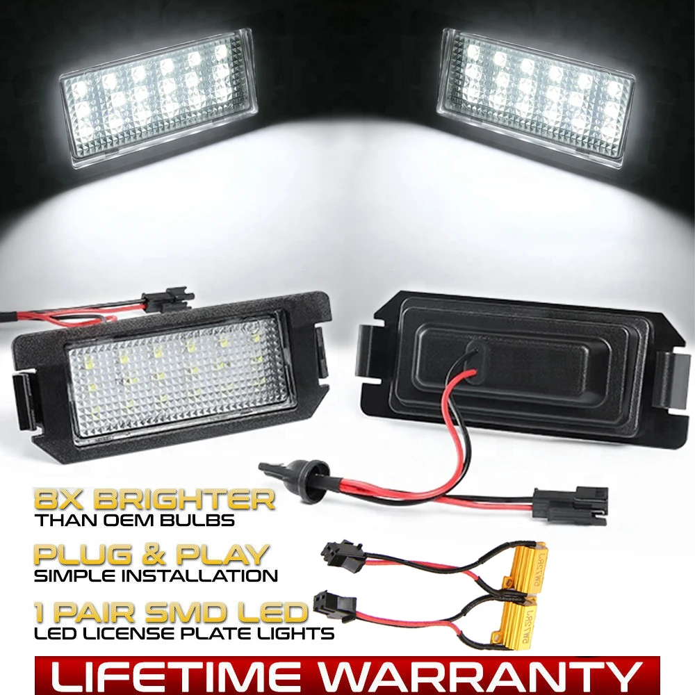

LED License plate light For Hyundai Veloster FS I20 XG 30 Terracan HP Tiburon/Genesis Coupe GK Picanto Ioniq AE White No error