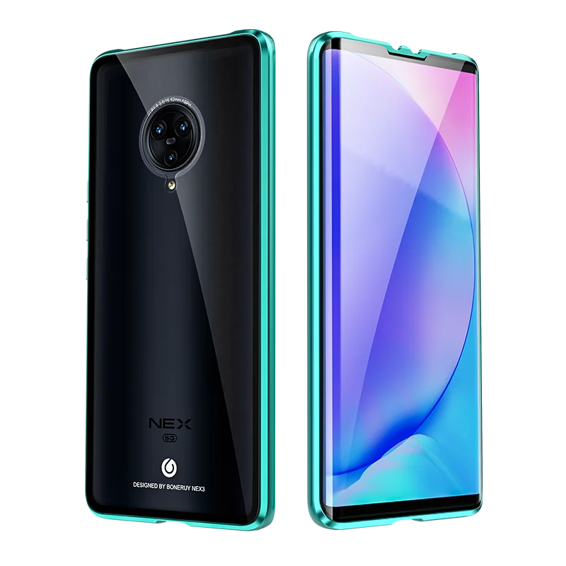 Bounceback Vivo Nex Transparent Back Cover Tempered Glass Vivo Nex