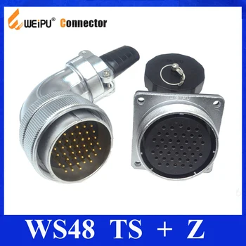 

Original Weipu Connector WS48 TS + Z 5 7 20 27 38 42 Pin Male TS Angled Sleeve Cable Plug Female Z Square Flange Socket