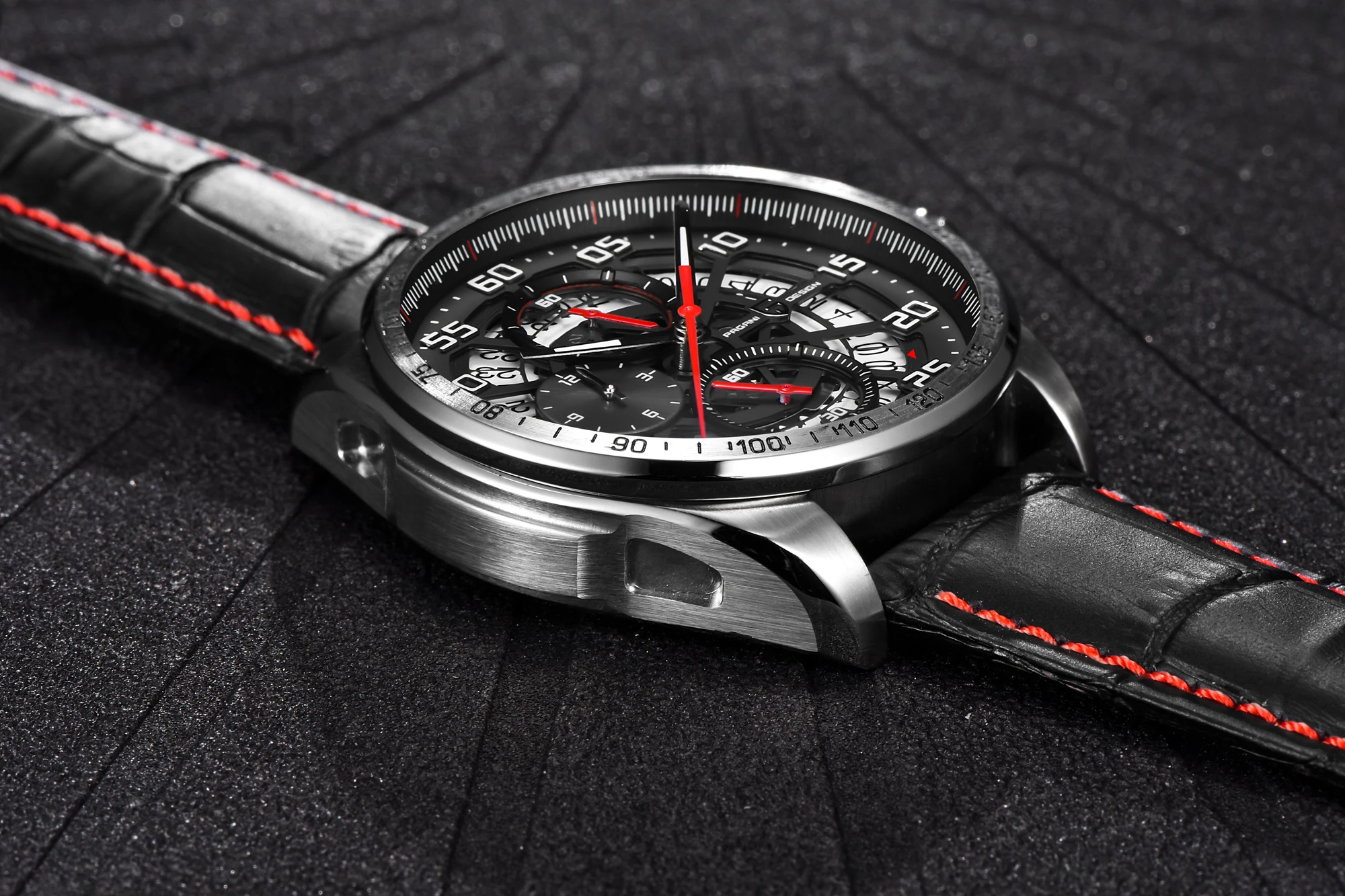 PAGANI Дизайн Avant Sport 3D большой циферблат кварцевые мужские часы Роскошные военные армейские черные стальные часы водонепроницаемые наручные часы с хронографом