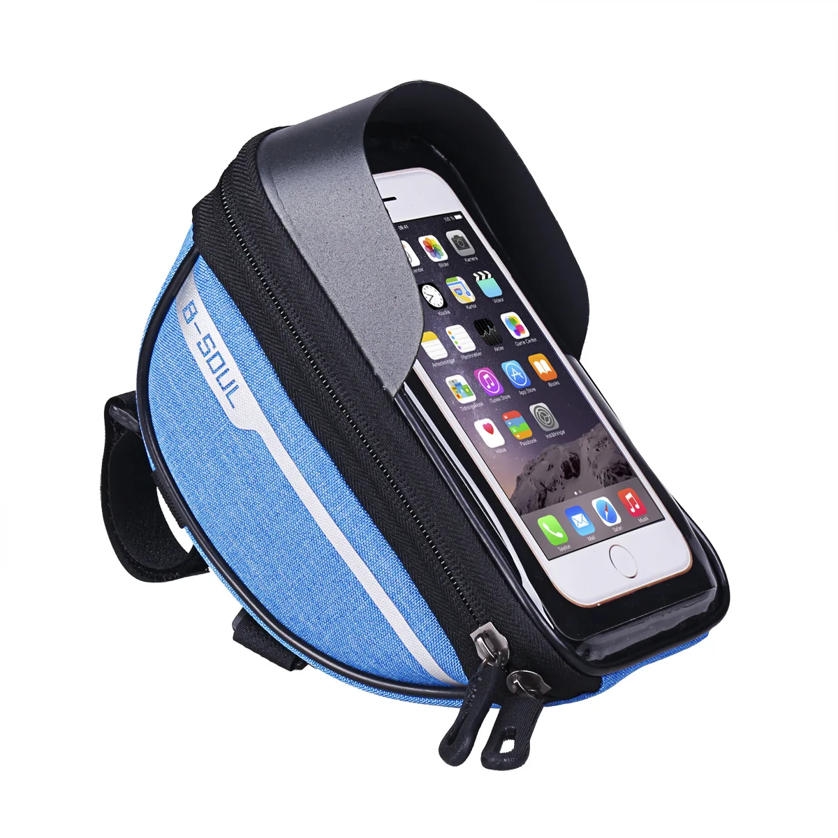 Perfect Cycling Bicycle Bike Head Tube Handlebar Cell Mobile Phone Bag Case Holder Screen Phone Outdoor Mount Bags Case For 6.5inch 6