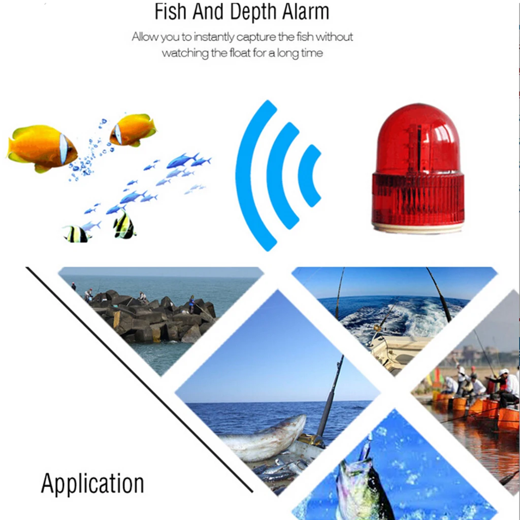 

Portable Fish Finder Fishfinder With Sonar Sensor Transducer And LCD Display