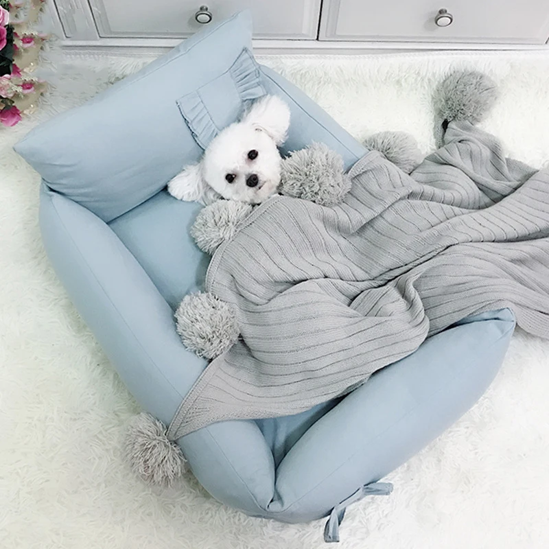 

Jormel Dogs Bed For Small Medium Large Dogs Pet House Waterproof Bottom Soft Fleece Warm Cat Bed Sofa House Dog House Mat