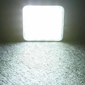 

White LED Work Light Dustproof Replacement Square 48W 4Inch 16LED Lamp