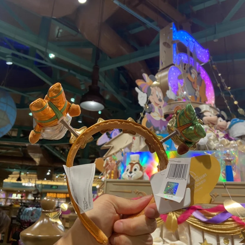 

Shanghai Disney Space Meng Chip 'n' Dale headband children adult hair accessories plush doll headband headwear gifts