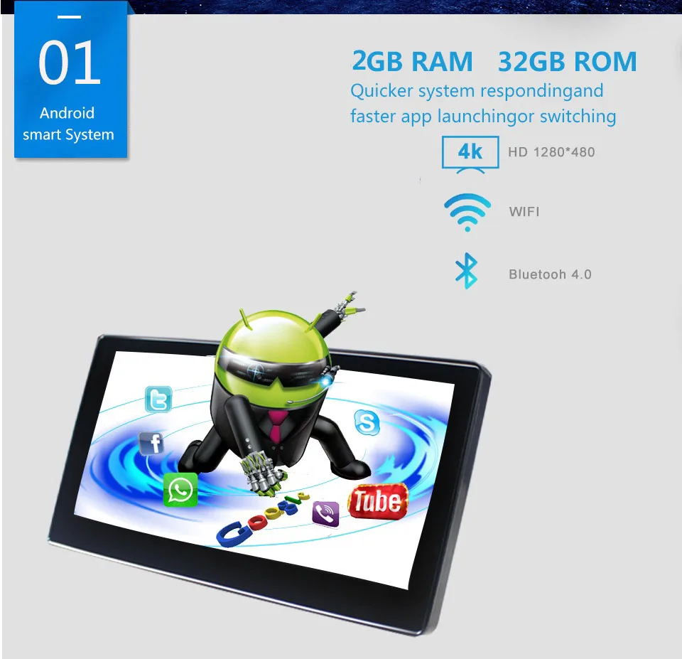 Excellent 8.8" 1Din Universal Car Radio 2GB/32GB Built-in 4G Module Android 8.1 Octa Core Bluetooth Microphone GPS Multimedia Head Unit 1