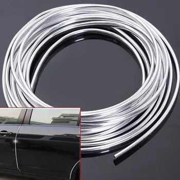 

New 6M Chrome Moulding Trim Strip Car Door Edge Scratch Guard Protector Cover Strip Roll