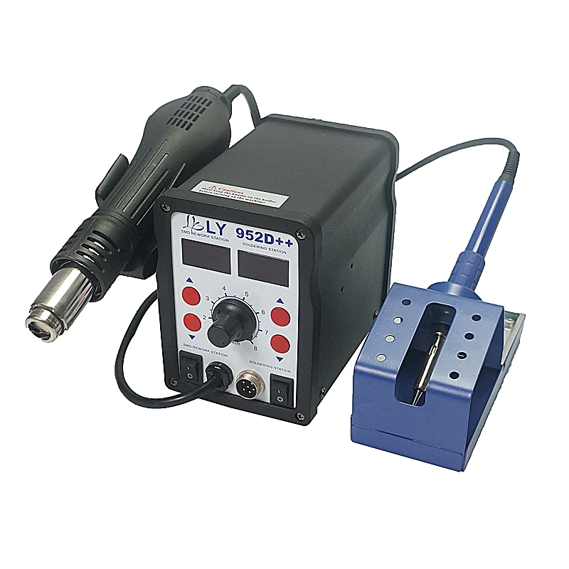 Auto sleep function big power smart LY 952D+ dual led 2 in 1 solder station free tax to RU