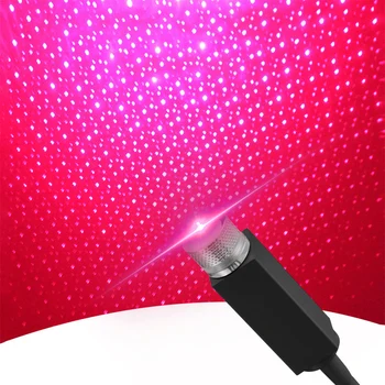 

Star Projector Night Light LED Starry Projection Lamp Pink Black Color Sky Star Projector Night Light for Car Travel Camping