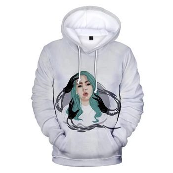 

Hot sale Popular Billie Eilish 3D Hoodies black women men casual sweatshirts Autumn 3D Printed Billie Eilish Kids White pullover