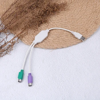 

1Pcs For Keyboard Mouse Male To Female Cable Adapter Converter Use USB To PS2 Cord Converter Adapter