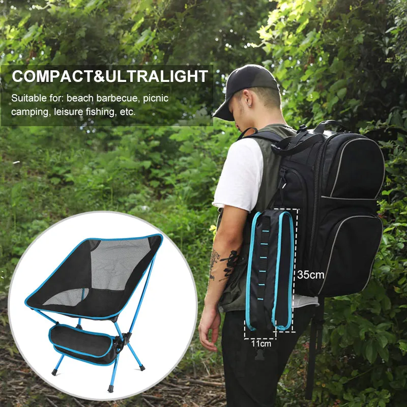 Folding Stool Camping Chair Hiking Travel Aluminum Alloy Oxford Cloth Durable Portable Practical Seat Outdoor Small Bench | Спорт и