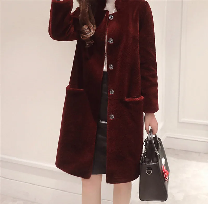Bont Faux Winter Jas Vrouwen Lam Bont Jassen Fashion Stand Collar Jassen Roze Bont Jas Vrouwelijke Dikke Warme Overjas WXF35 S S Bont Faux Winter Jas Vrouwen Lam Bont Jassen Fashion Stand Collar Jassen Roze Bont Jas Vrouwelijke Dikke Warme Overjas WXF35 S S