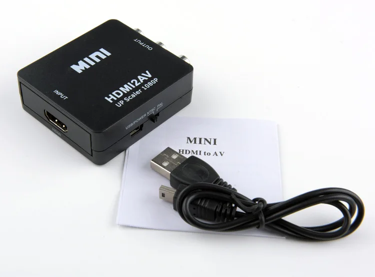 Hdmi-av-конвертер с аудио-питанием HDMIto AV Переключатель ячменная коробка компьютер подключен rojector