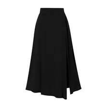 Модная юбка женская с высокой талией СПЛИТ Макси однотонные юбки элегантная женская пляжная длинная юбка Faldas Mujer Moda@ ND