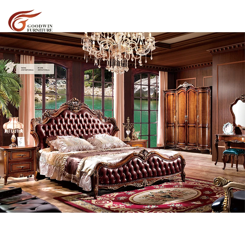 Европейский деревянный, в современном стиле и роскошная кровать из натуральной кожи Лидер продаж WA587