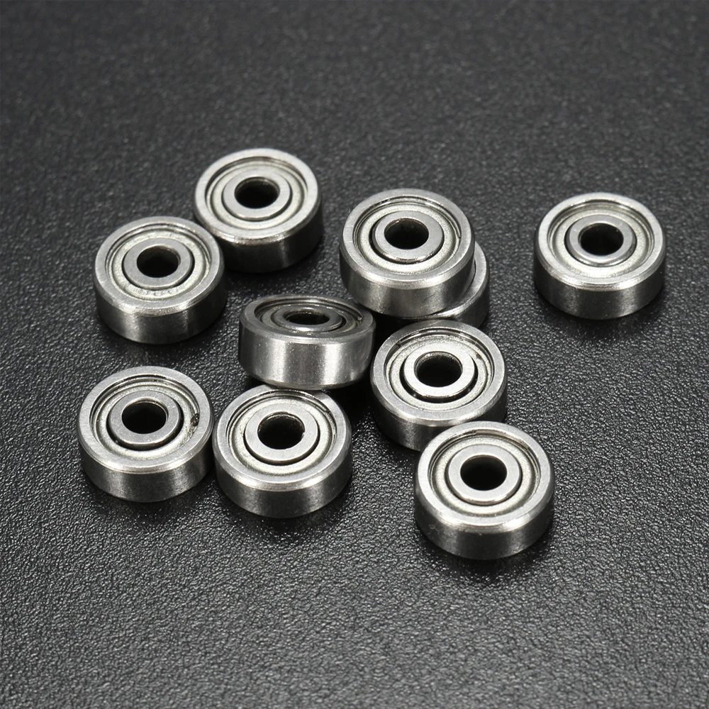 10PCS/Set 693ZZ Ball Bearings 3*8*4mm Double Shielded Metal Steel Miniature Bearing Kit 693Z 693ZZ Miniature Ball Bearings