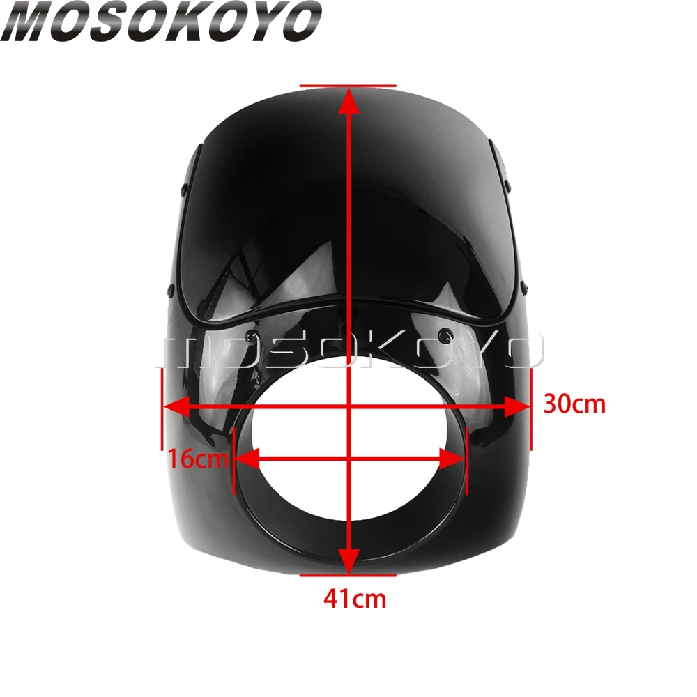 5,75 ''мотоцикл Outlaw фара обтекатель для Harley 883 Sportster Dyna Low Rider FX/FL на заказ 35-49 мм вилка трубы ветровое стекло