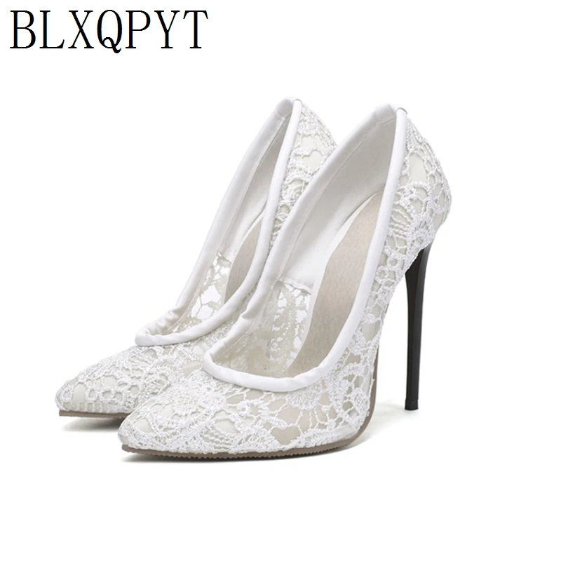 BLXQPYT/Большие размеры, распродажа 34-48, модные пикантные женские туфли-лодочки с острым носком женская свадебная обувь на платформе 12 см, женская обувь для вечеринок 8735
