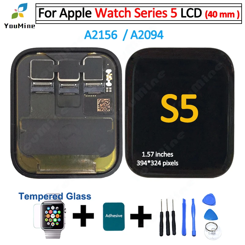Для Apple Watch Series 5 ЖК-дисплей сенсорный экран дигитайзер 40 мм/44 мм LTE Замена для Apple watch s5 lcd