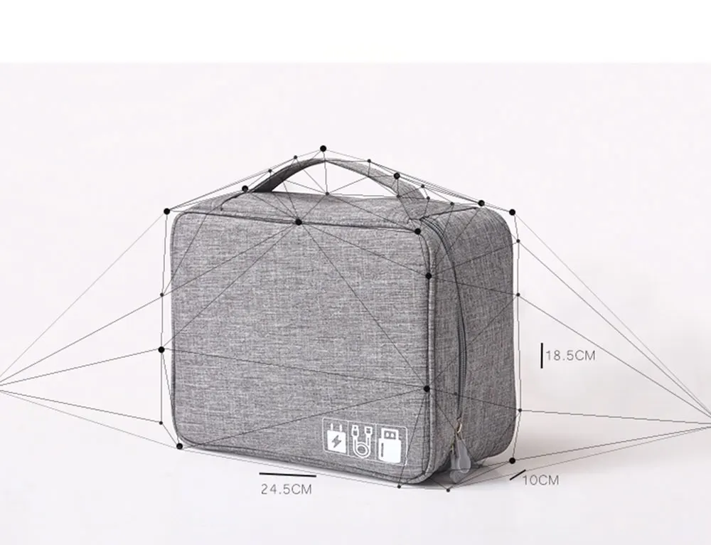 Digital Storage Bag Multi-function Travel Data Cable Organizer Bag Power Supply Data Cable Travel Kit Case Pouch K1283 F
