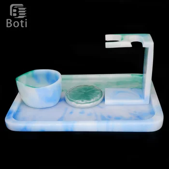 

Boti Brush-Beard Brush Set Beard Bowl Beard Holder Square storage tray Beard shaping tools Shaving Brush Tools