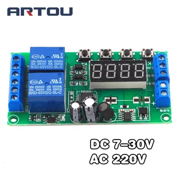 

2 Channel Delay Relay Module Pulse Trigger Power-off Cycle Timing DC 7-30V AC 220V