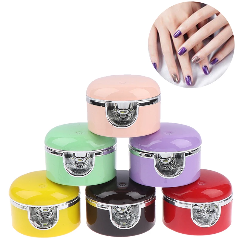 3W Mini LED UV Lamp Nail Dryer USB Phone Shape Black Red UV Gel Nail Art Fast Drying LED UV Lamp Random Color