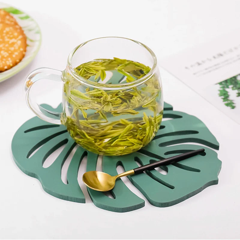 

2019 Turtle Leaf Artificial Wood Tortoise Sheet Plant Insulation Placemat Insulation Pad Insulation Table New Listing Hot Sale
