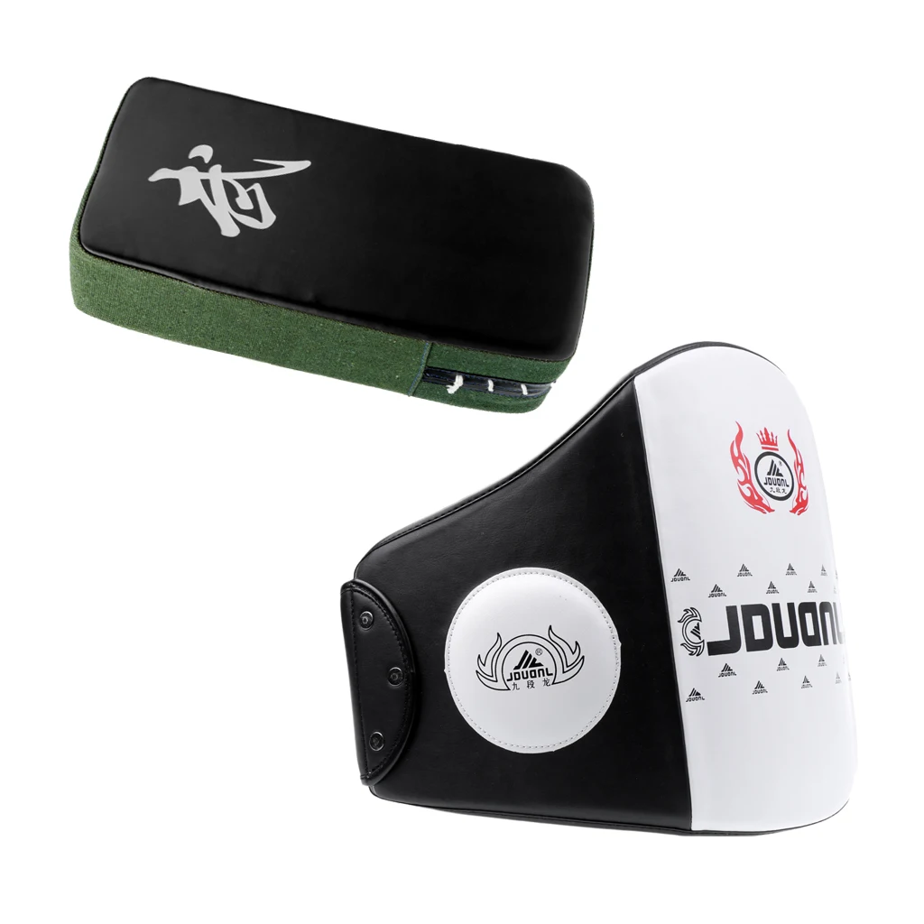 Kicking Pad + Padded Boxing Chest/Waist Guard for Martial Art Muay Thai MMA