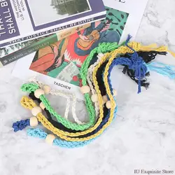 1 Pc Adjustable Necklace Cord Empty Stone Holder Wax Rope DIY Necklace Stone Crystal Net Pendant （stone Not Included）