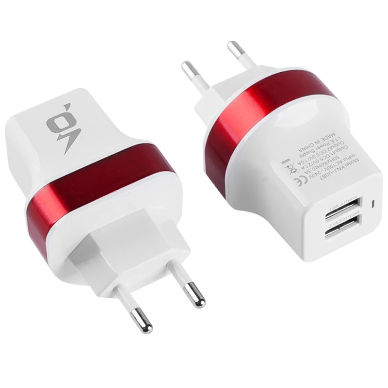 EU-Red Великобритания Мульти USB настенное зарядное устройство портативное 2 порта зарядное устройство кирпич путешествия штекер куб телефон зарядка iPhone X/8 Plus/8 iPad samsung Galaxy - Цвет: EU-Red