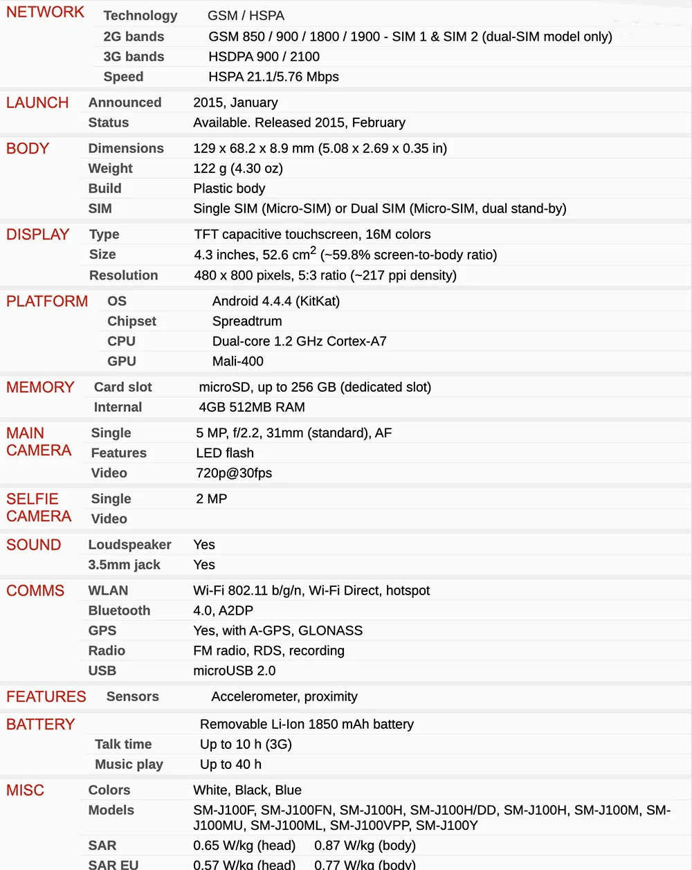 Samsung Galaxy J1 J100 мобильный телефон Android 4 Гб rom Wifi gps четырехъядерный 4," сенсорный экран мобильный телефон